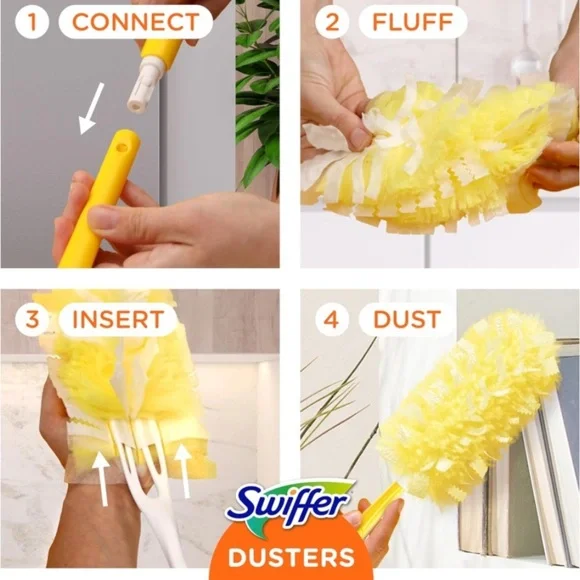 Swiffer Duster Pet Heavy Duty Refills with Febreze Odor Defense, 3Count Lot of 2 - Picture 2 of 5
